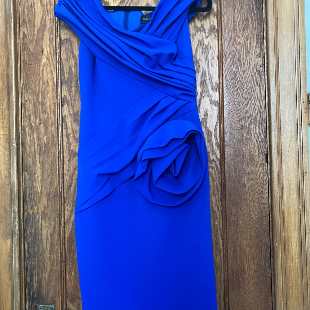 NWT Tadashi Shoji Blue Cokctail Dress in Size XS